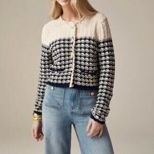 J. Crew Lady Jacket Textured Crochet Cardigan BZ467